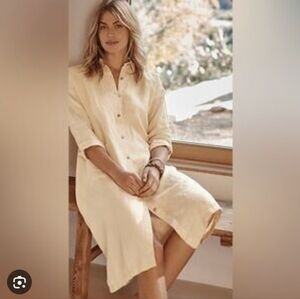 Pure Jill Linen Yellow Bottom Down Dress SP